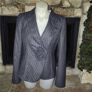 Armani Collezioni Charcoal Pinstripe Blazer